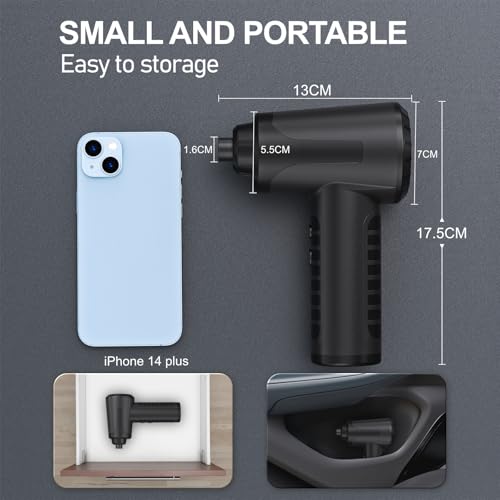 Electric Compressed Air Duster Blower Can Duster for Computer PC Keyboard | 100,000RPM, Cordless, Rechargeable,