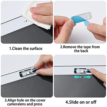 Webcam Cover, 3 Pieces, Laptop Camera Cover, Privacy Shielding Capacity is Twice as Big as The Traditional, Suitable for Computer Mobile Phones, laptops, Tablets and so on (Moon by The sea) - color: Moon by the sea
