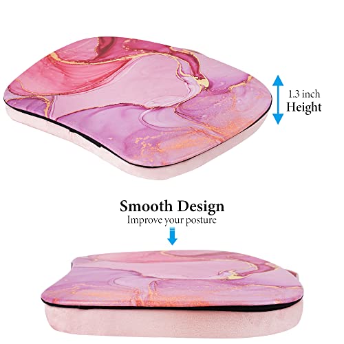 Lap Laptop Desk - Portable, Fits up to 15.6 inch Laptop, with Pillow Cushion, Media Slot, Anti-Slip Ledge, Ergonomic Cushion - color: 1-splash Ink