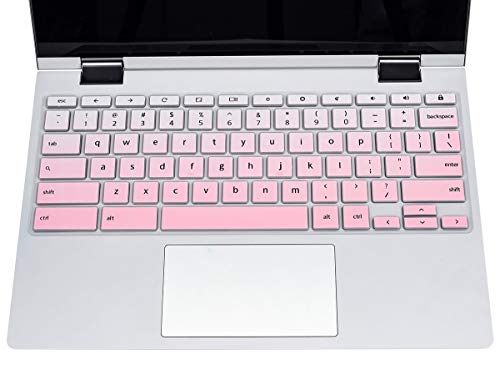 Lenovo Chromebook Keyboard Cover Skin - Flex 3, IdeaPad 3, Spin X360, Flex 5, C330/C340 100e/300e/500e, Ombre Pink - color: Ombre Pink