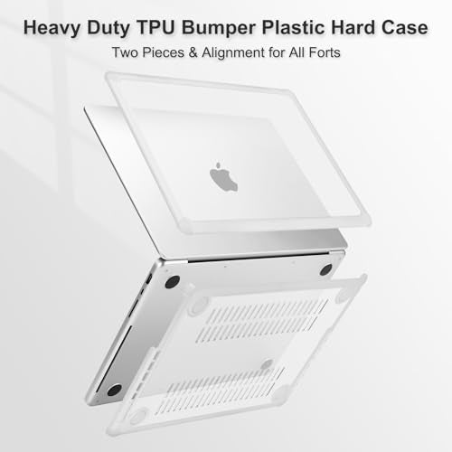 MOSISO Compatible with MacBook Pro 14 inch Case M5 M4 M3 M2 M1 2026-2021 | 3 in 1 Kit Anti-Crack Hard Shell with TPU Bumper, A3427 A3426 A3434 A3112 A3185 A3401 A2918 A2992 A2779 A2442, Crystal Clear - color: Crystal Clear