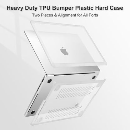 MOSISO Compatible with MacBook Pro 14 inch Case M5 M4 M3 M2 M1 2026-2021 | 3 in 1 Kit Anti-Crack Hard Shell with TPU Bumper, A3427 A3426 A3434 A3112 A3185 A3401 A2918 A2992 A2779 A2442, Crystal Clear - color: Crystal Clear
