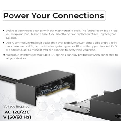 WD19 Dell Docking Station Dual Monitor - USB-C Dock with 180W Adapter, HDMI, DisplayPort, USB-C Cables - Dell Laptop Docking Station (Renewed)