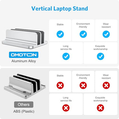 OMOTON Double Vertical Laptop Stand and 3-Slot Vertical Laptop Stand