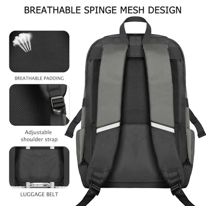 Goloni Airline Approved Travel Backpack 35L - Under Seat Carry On, Water Resistant 15.6 Inch Laptop Compartment for Men Women Work Travel,Gery - color: Gery
