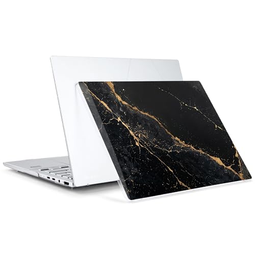 Batianda Creative Case for ASUS Zenbook 14 OLED 2024 2025,Black Gold Marble | Model UX3405×× / UM3406××, Slim Plastic Hard Shell, Artistic Designs, Ultra-Thin Lightweight Laptop Case - color: Black Gold Marble
