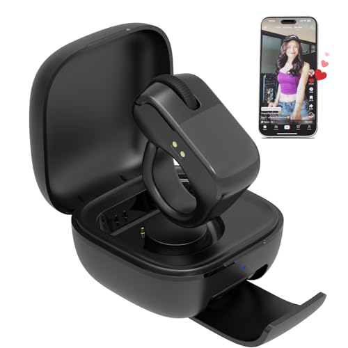 Remote Control for TikTok,Air Finger Ring Mouse with Touchpad, Bluetooth Page Turner for iPad/Kindle App/iPhone/Android (Black)