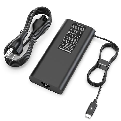 130W USB C Laptop Charger Compatible with Dell XPS 15 9575 2-in-1, Precision 5570 5560 5550 5530 5760 5750 3560, Latitude 7410 7310 7210 9410 9510 9575 5420 5520 5510 Type C Adapter Power Cord - color: BLACK2