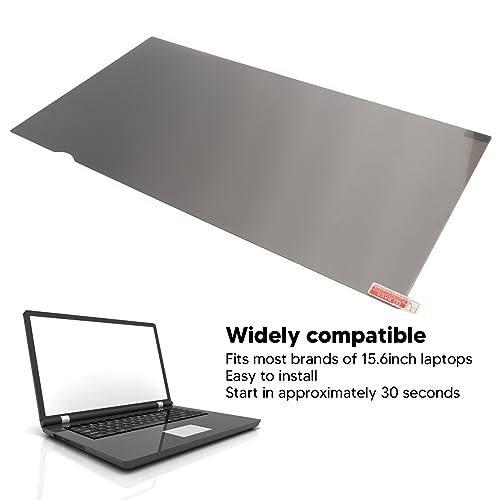 15.6 Inch Laptop Screen Filter, Computer Screen Protector, Scratch Eye Protection with and Blue Light Blocking, 16:9 Widescreen Privacy Filter for Lapto