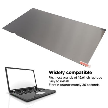 15.6 Inch Laptop Screen Filter, Computer Screen Protector, Scratch Eye Protection with and Blue Light Blocking, 16:9 Widescreen Privacy Filter for Lapto