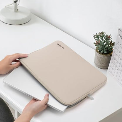 RAINYEAR 14 Inch Laptop Sleeve Case Compatible with 14 Inch Laptop Computer PC Notebook Ultrabook, Protective Soft Padded Lightweight Laptop Carrying Bag Cover, Khaki - color: Khaki, size: 14 Inch