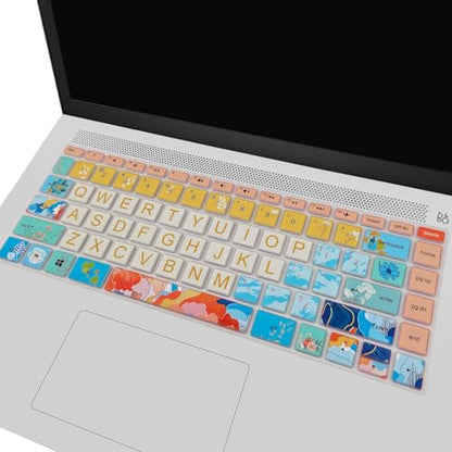 Keyboard Cover for HP 14" Laptop/HP Pavilion x360 14M-BA/CD 14M-DH 14-BF 14-cm 14-CF 14-DF 14-dk 14-DS 14-dq 14-FQ Series, 14-dq0020nr/dq0030nr, 14-fq1025nr/fq0033dx, Litter Flowers - color: Litter Flowers