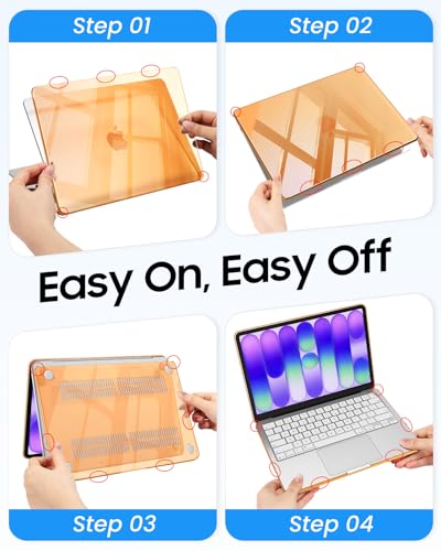 Fintie Case for MacBook Neo 13 Inch A3404 2026, Cosmic Orange | Snap-On Hard Shell Cover, Ultra-Thin, Slim Fit, Lightweight - color: Cosmic Orange