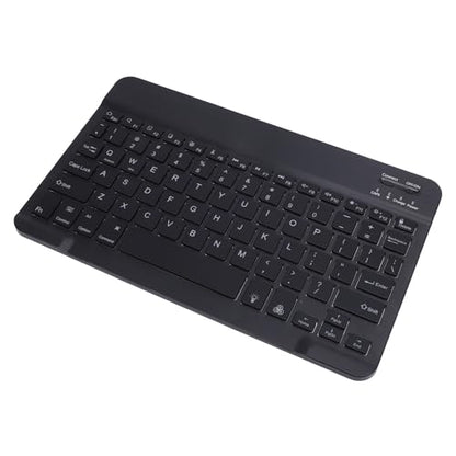 Portable Keyboard Wireless Rechargeable Ultra Slim Ergonomic Keyboard with RGB Backlit for Win Tablet Phone Laptop (Black) - color: Black