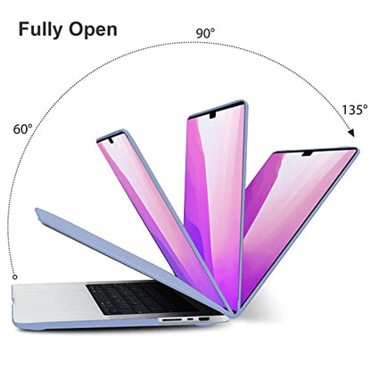 IBENZER Compatible with MacBook Pro 14 Inch Case 2026 2025 2024 2023 2022 M5 M4 M3 M2 M1 A3434 A3112 A3185 A3401 A2918 A2992 A2779 A2442 Mac Pro/Max,HardShellCase&KeyboardCover,SerenityBlue,T14SRL+1 - color: Serenity Blue, size: For Macbook Pro 14" with T