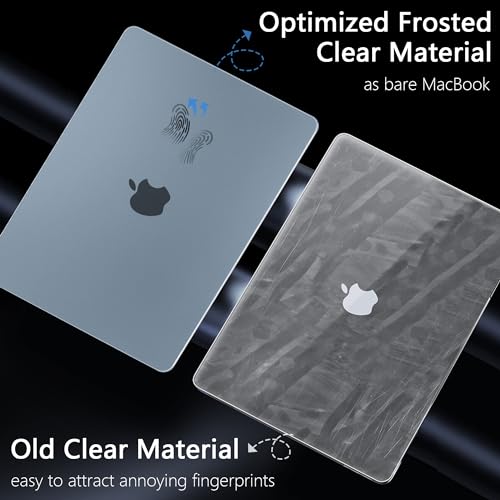 Batianda Matte Ultra-Thin Case for M4 New MacBook Pro 16 inch 2024 2023 2021 Release Model A3403 A3186 A2991 Durable Fingerprint-Resistant, Precision Fit, with TPU Keyboard Cover, Steel Blue - color: Steel Blue