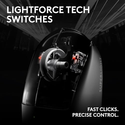 Logitech Pro X Superlight 2c Wireless Gaming Mouse 51g Compact - Magenta | 51g compact mini size, symmetrical shape, <8 kHz polling, 44K DPI, PowerPlay charging, USB-C, for PC/Mac - color: Magenta, size: Compact, style: Mouse