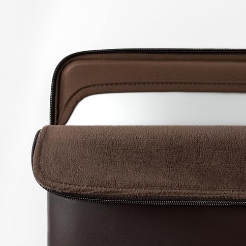 Comfyable Slim Protective Laptop Sleeve Compatible with 13/14 Inch MacBook Air & MacBook Pro M5/M4/M3/M2 Pro/Max 2026, Mac Travel Case, Laptop Pouch, Slim PU Leather Cover, Chocolate - color: Chocolate, size: For 13.3"-14" Mac Pro / Mac Air