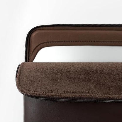 Comfyable Slim Protective Laptop Sleeve Compatible with 13/14 Inch MacBook Air & MacBook Pro M5/M4/M3/M2 Pro/Max 2026, Mac Travel Case, Laptop Pouch, Slim PU Leather Cover, Chocolate - color: Chocolate, size: For 13.3"-14" Mac Pro / Mac Air