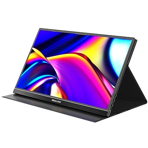 Portable Monitor Touch Screen 15.6'' 1080P USB-C HDMI Computer Display HDR IPS Eye Care Screen 100% sRGB with Smart Cover, Dual Speakers for Laptop PC Mac Phone PS4/5 Xbox Switch