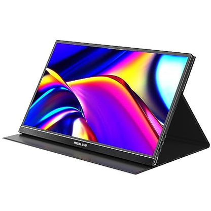 Portable Monitor Touch Screen 15.6'' 1080P USB-C HDMI Computer Display HDR IPS Eye Care Screen 100% sRGB with Smart Cover, Dual Speakers for Laptop PC Mac Phone PS4/5 Xbox Switch