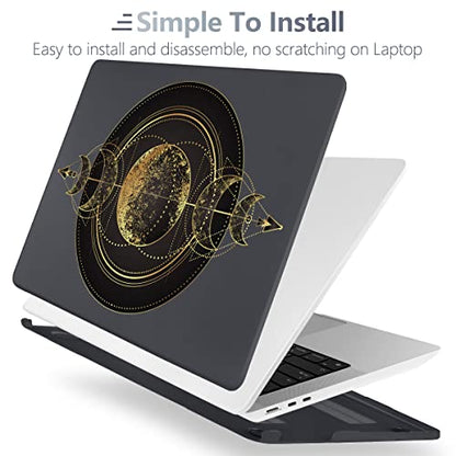 Batianda Case for 12.4" Microsoft Surface Laptop Go 3 2023 Release/Surface Laptop Go 2 (2022), Designed Clear Protective Plastic Hardshell & Keyboard Cover & Screen Protector, Moon Magic - color: Moon magic