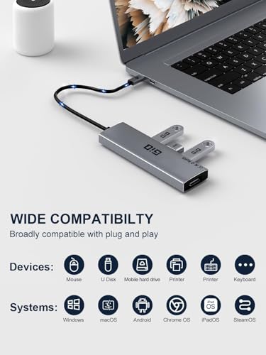 Giq USB Docking Station USB C HUB USB C to HDMI Adapter Triple Display USB C Laptop Docking Station Compatible with MacBook Pro/Air,MacBook M1 USB Dock