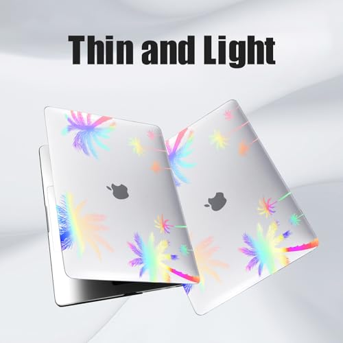 DTangLsm for MacBook Pro 14 inch Case 2026 M5 2025-2021 M4 M3 M2 M1 Pro Max | A3426 A3427 A3434 A3112 A3185 A3401 A2918 A2992 A2779 A2442 Clear Plastic Hardshell for Mac Pro 14+Keyboard Cover,CoconutTree - color: Laser Coconut Tree