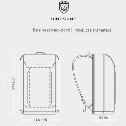 Kingsons 15.6 Inch Laptop Compartment Backpack for Men,Waterproof Slim Durable Business Backpack for Work，Travel (KS25054-Black-US-1) - color: Ks25054-black-us-1
