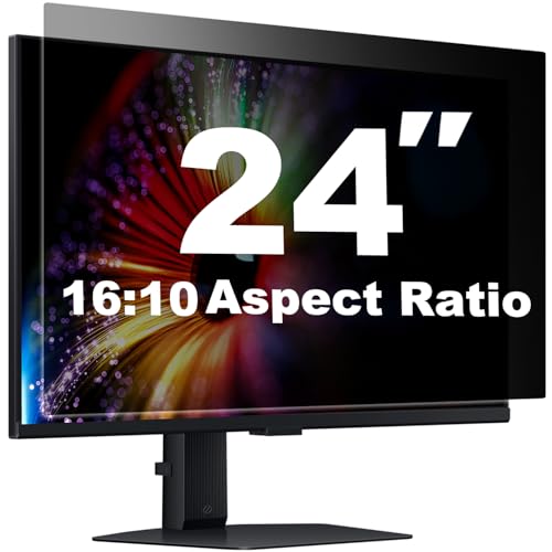 [1 Pack] 24 Inch Computer Privacy Screen for 16:10 Aspect Ratio Widescreen Monitor, Eye Protection Anti Glare Blue Light Filter Shield, Removable Anti-Scratch Anti Spy Protector - color: 24 Inch (Diagonal) - 16:10 Aspect Ratio, style: 1 PACK