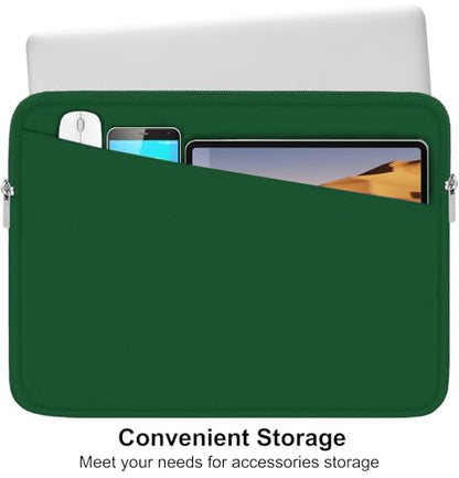 15.6 inch Laptop Sleeve, Durable Carrying Bag Protective Case Briefcase Handbag with Front Pocket, Slim Computer Cover for 15-16 Inch HP, Dell, Lenovo, Asus, Notebook, Dark Green - color: Dark Gree, size: 15.6 Inch