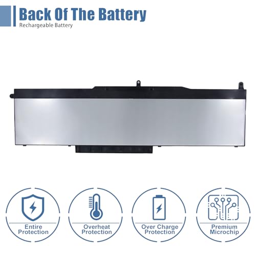 VG93N Laptop Battery Compatible with Dell Latitude 15 5580 5590 5591 E5580 E5590 E5591 Precision 15 3520 3530 M3520 M3530 Series Notebook WFWKK 0WFWKK 11.4V 92Wh 7666mAh 6-Cell - size: 13.05*3.72*0.28 inch VG93N