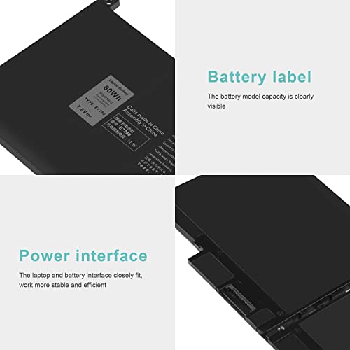 Futurebatt F3YGT Laptop Battery for Dell Latitude 7480 7390 7280 7290 7380 7490 E7280 E7480 E7490 12 7000 13 7000 14 7000 Series F3YGT 2X39G DM3WC 0DM3WC 453-BBCF 451-BBYE - size: E7280 10.83 5.12 0.73in