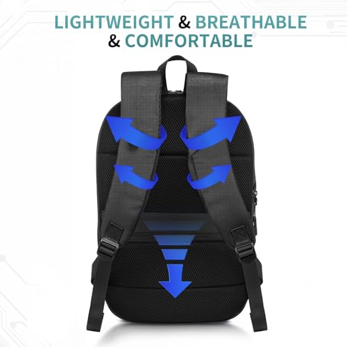 Small Inch Laptop Backpack, Expandable with USB Port, Water-Resistant for Work, College and Travel, Black - color: Black