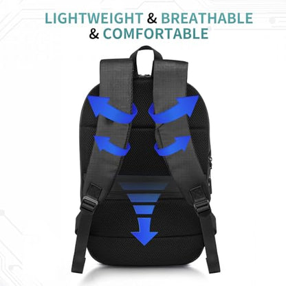 Small Inch Laptop Backpack, Expandable with USB Port, Water-Resistant for Work, College and Travel, Black - color: Black