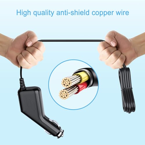 Car DC Adapter Compatible with Ampe Elite Version 7 8 Android 4.0 Tablet PC Auto Vehicle Boat RV Lighter Plug Power Supply Cord Charger Cable PSU