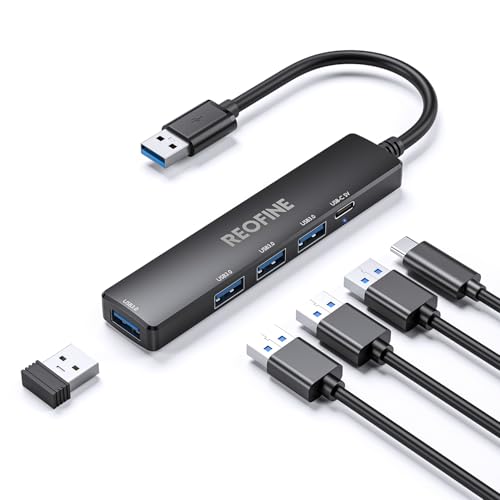 5-Port Powred USB 3.0 Hub,USB Hub Splitter,Portable USB Adapter Mini Multiport Expander for Desktop, Laptop, Gamepad,U Disk, Printer, Mouse, Keyboards - style: 5 Port USB Hub