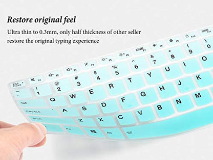 Keyboard Cover Skin for Lenovo Flex 5 14 2-in-1 Laptop/Yoga 7i 5i,Lenove Idepad S540 14 inch/Lenovo IdeaPad 5 14"/IdeaPad Slim 7 14, Keyboard Skin Protector for Lenovo Flex 5 14"-Gradual Mint - color: Gradual Mint Green