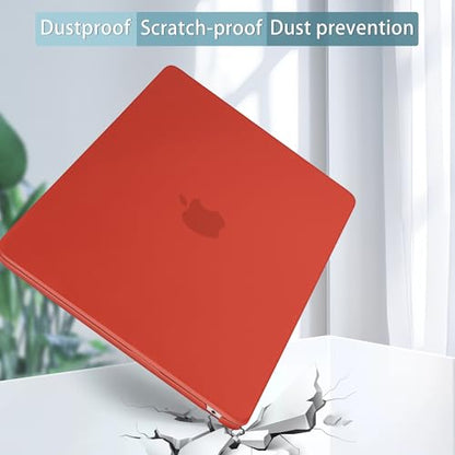 Case for MacBook Air 15 Inch 2026-2023 Release M5 A3448 M4 A3241 M3 A3114 M2 A2941, Hard Shell with Screen Protector & Keyboard Cover, Compatible with Touch ID, Matte Red - color: Matte Red