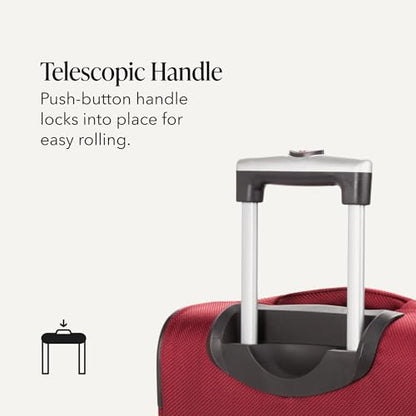 SWISSGEAR Sion Carry-On Spinner Luggage, Softside Expandable, Lightweight Suitcase, Burgundy, 22.75-Inch - color: Burgundy, size: Carry-On