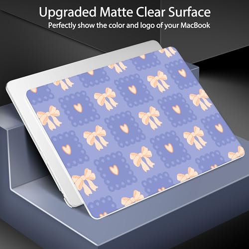 for 2026 MacBook Air 13-inch Laptop Case M5 2026 M4 2025 M3 2024 M2 2022 Release Model A3449 A3240 A3113 A2681, Hard Shell Cover for MacBook Air 13.6 inch, Heart & Cockett Bow - color: Heart & Cockett Bow