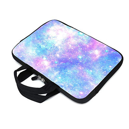 15.6" Laptop Sleeve 14" 15" 15.4" Chromebook Case Ultrabook Case Notebook Sleeves PC Messenger Bag (Pink galaxys) - color: Pink galaxys