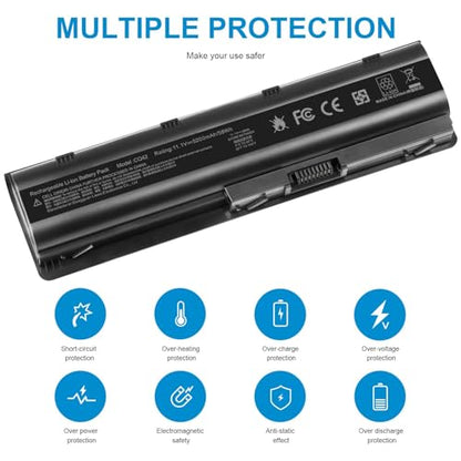 ASUNCELL MU06 MU09 New Laptop Battery for HP 593553-001 593554-001 636631-001 Pavilion G6 G7 G62 G72 G4 Presario CQ32 CQ42 CQ43 CQ56 CQ62 CQ72 HSTNN-LB0W HSTNN-UB0W HSTNN-LB0W - size: MU06 8.86 * 3.15 * 1.38 in