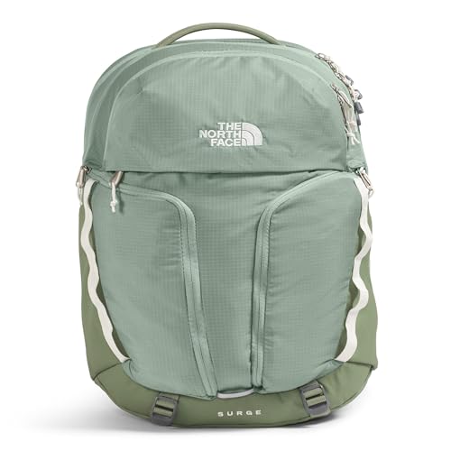 The North Face Surge Commuter Laptop Backpack, Slate Moss/Bark Mist, OSFA | Everyday Travel Bag, Laptop Sleeve, Water-Repellent - color: Slate Moss/Bark Mist