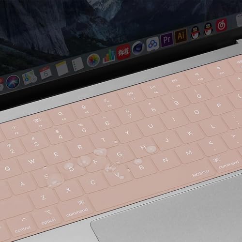 MOSISO Keyboard Cover with Solid Texture, Laptop keyboard Cover | Compatible with MacBook Air 15 inch M3 A3114 M2 A2941/Air 13.6 A3113 A2681/Pro 14/16 M4 M3 M2 M1 - color: Camel