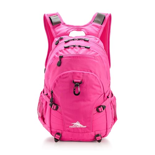 High Sierra Loop Backpack, Travel, or Work Bookbag with tablet sleeve, One Size, ELECTRIC FUCHSIA - color: Electric Fuchsi