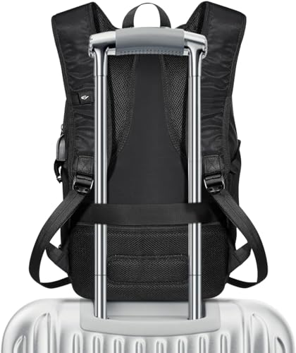 Tzowla 40 Liter Anti Theft Backpack with Giant Tumbler Holder Pocket and Lock,17.3 Inch Laptop Backpack - color: A-black, size: 40L 17.3inch