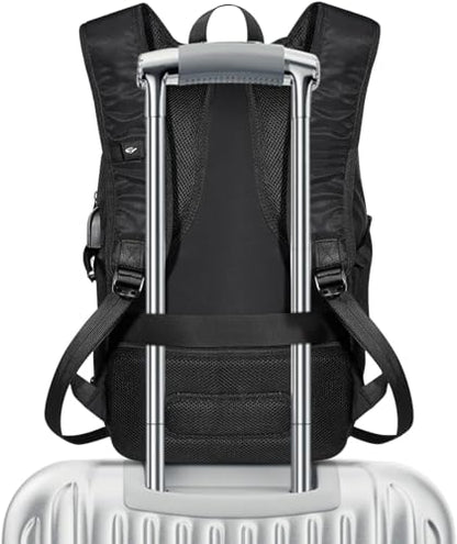 Tzowla 40 Liter Anti Theft Backpack with Giant Tumbler Holder Pocket and Lock,17.3 Inch Laptop Backpack - color: A-black, size: 40L 17.3inch