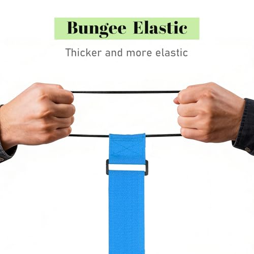 Multi Use Strong Adjustable Luggage Connector Straps for Suitcases,2 Pack Flexible Luggage Accessories Elastic Fastening Bag Strap (Blue) - color: Blue