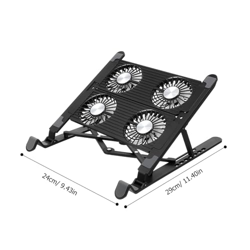 ARTIBETTER Laptop Cooling Pad Height and - Design Four Fans for Efficient Heat Dissipation Compatible Various Laptop for Use